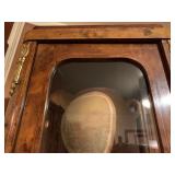 Bronze Ormule Accented Burl Wood Column Cabinets, Two Pairs! Antiquities, Clay Jug