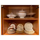 Crown Ducal, Right, Royal Worcester, Center, Lenox, Left 