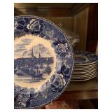 Wedgwood For Shreve Crump and Low Boston Themed Blue and White Plates 