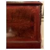 Marquetry Inlaid, Bronze Ormule Accented, Burled Wood Bedframe 