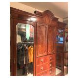 Marquetry Inlaid Three Section Wardrobe 