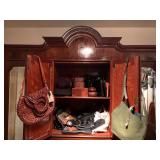 Marquetry Inlaid Three Section Wardrobe 