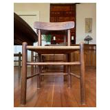 Rush Seat Teak Chairs 