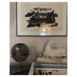 Ken Kamada, Art Glass Plate on Stand, Art Books 