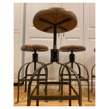 Pottery Barn Industrial Style Adjustable Height Stools, Set of Eight. Find the FULL LISTING, Prices 