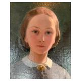 SHOP NOW @ HuntEstateSales.com! Edouard-Henri Girardet, Portrait Of A Young Woman, Oil On Canvas