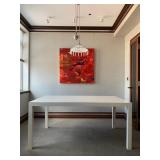 SHOP NOW @ HuntEstateSales.com! Rectangular Parson’s Table In White Lacquer