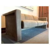 SHOP NOW @ HuntEstateSales.com! Knoll Furniture Two Seat Nubuck Leather Sofa