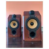 SHOP NOW @ HuntEstateSales.com! B&W CDM 1 Bookshelf Speakers In Mahogany, Pair
