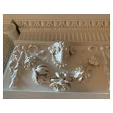 Late 19th Century Hand Carved Fireplace Mantel with Ram Heads