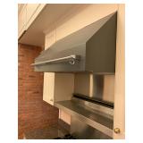 Viking Professional Stove with Stainless Shelf and Vented Hood with Warming Light