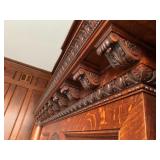 Late 19th Century Hand Carved Fireplace Surround with Cherubs in Rich Satinwood