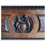 Late 19th Century Hand Carved Fireplace Surround with Cherubs in Rich Satinwood