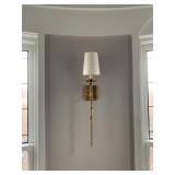 Modern Brass Torchiere Wall Sconces, Set of Six