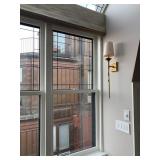 Modern Brass Torchiere Wall Sconces, Set of Six