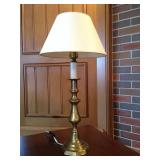 brass candlestick lamp