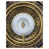 Rosenthal Continental Ninety-Six Piece Dinnerware Set in Navy and Gold