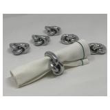 Vintage Knot Napkin Rings, Set of Six (6)