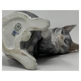 Grey Tabby Porcelain Figurine by Erik Nielsen for Royal Copenhagen 