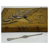 M. Hansen 800 German Silver Lobster Forks, Set of Six (6)