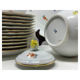 Meissen Porcelain Scalloped Edge Strewn Flowers