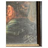 Framed Painting, Head Of Man In Fur Hat (19th century), Oil on Canvas Applied to Board, January 23, 