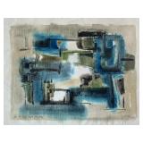 Watercolor, Z A/3/25.5.59, by Rudolf Vombek (Slovenian, 1930-2008), Watercolor, 1959