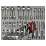 Fifty-One (51) Piece Georg Jensen Acorn Sterling Silver Set