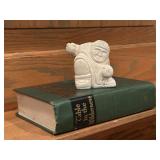 Inuit Kneeling Hunter by Chivly Chupak, Sculpture