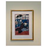 Couple In Interior by Utagawa Kuniyoshi, Woodblock Print