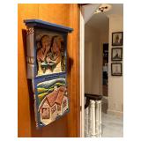 The Gossip Box by Mary Shelley (American, b. 1950) Carved Relief