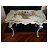 Hand Painted Bench, Signed