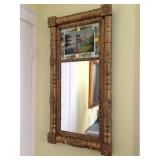 Antique Gilded Mirror, Reverse Painted