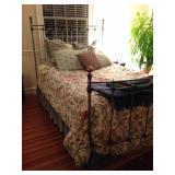 Brass and Wrought Iron Antique Bed