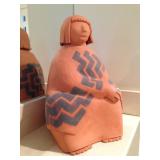 Terra Cotta and Turquoise Sculpture 