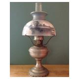 Hand Painted Gas Lantern With Dutch Windmill Scene