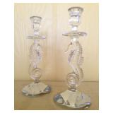 Waterford Crystal Seahorse Candlesticks