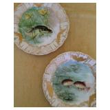Limoges Hand Painted Fish Plates
