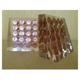 Lucite Bookends embedded with Pennies 