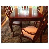 Carved Leg Detail with Storage Drawer