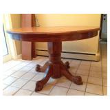 Vintage Oak Table with Claw Foot 