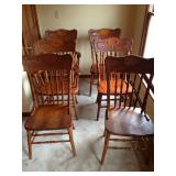 Pressed Back Oak Chairs