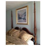 Carved Four Post Bed 