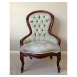 Tufted Back Armless Vanity Chair