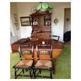 Antique Blanket Chests, Drop Leaf Dining Table, Hitchcock Chairs