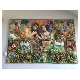 Custom Made Ceramic Tile with Applique Mosaic 