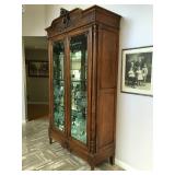 Victorian Glass Shelf Display Case 