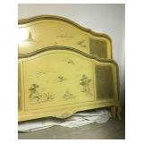 Vintage Bed Frame with Rattan Detail 