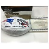 Patriots Super Bowl XXXVI Champions Team Signed Foot Ball
