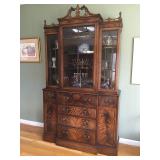 Victorian China Cabinet Hutch 